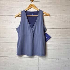 Title Nine Top Womens Size Large Periwinkle Tank Sport Activewear Outdoor